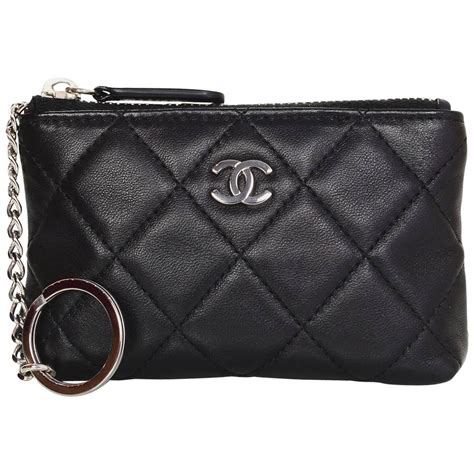 chanel key ring card holder|Chanel keychain pouch.